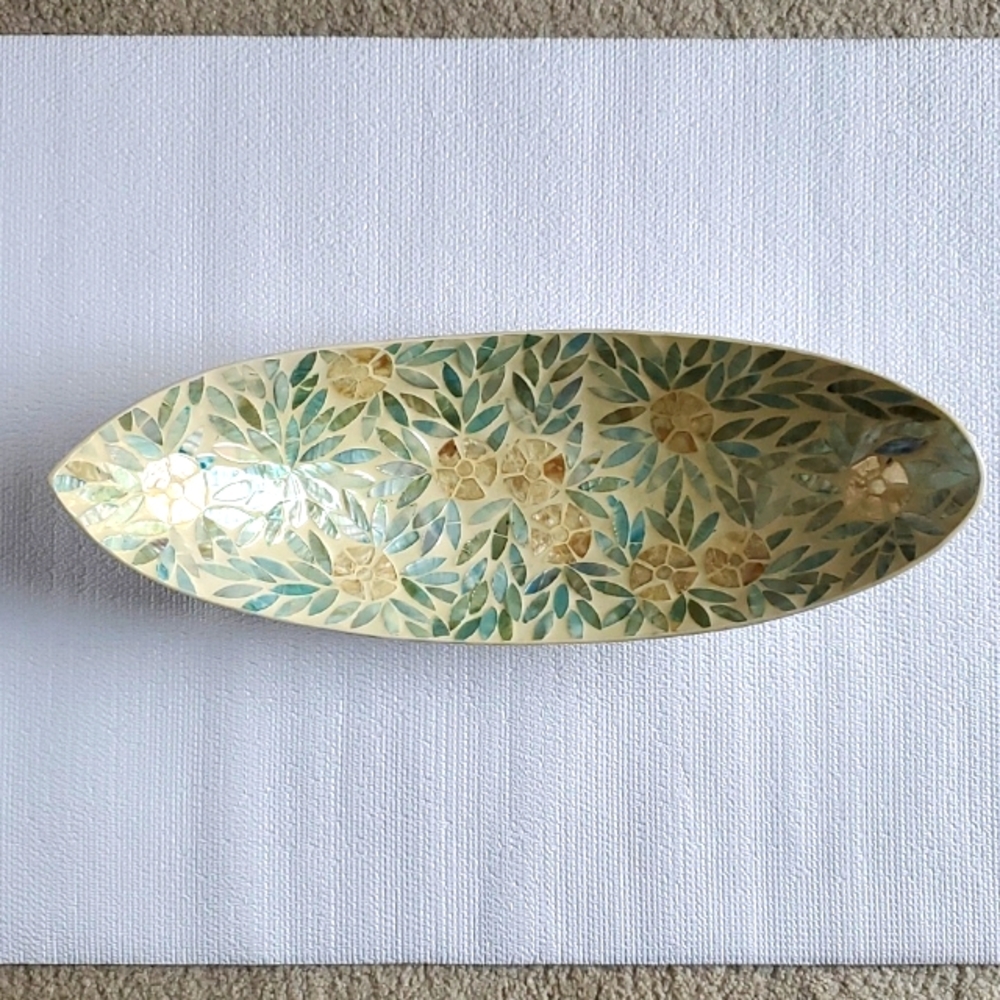 Tozai Home Decorative Floral Tray